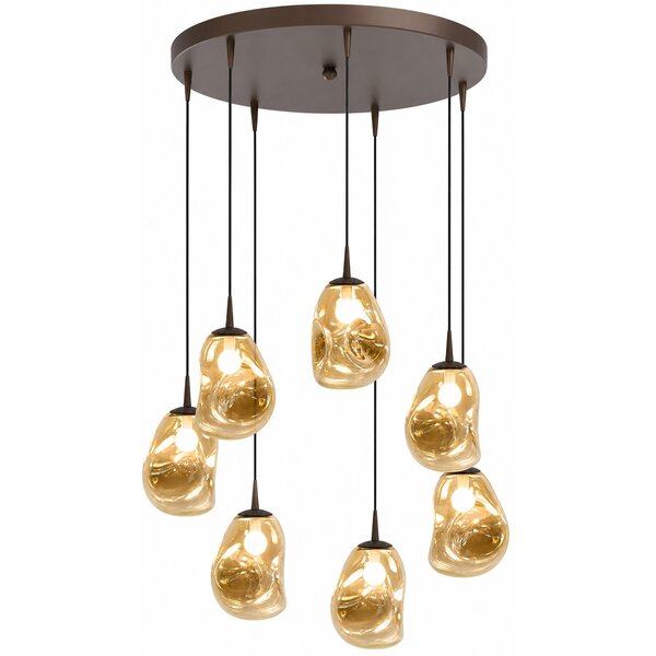 Master Light Lava mini 7-light round pendant lamp