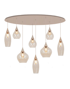 HighLight  Cambio oval 8-light pendant lamp