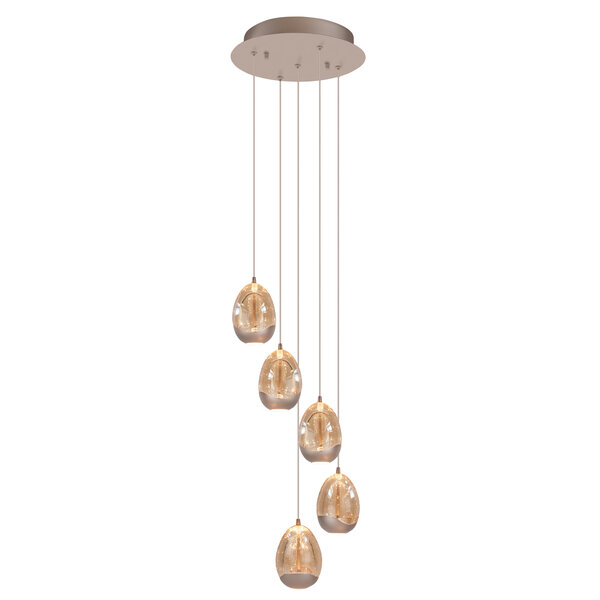 HighLight  Egg pendant lamp, 5 lights, round