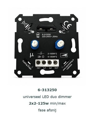 ETH Inbouw dimmer  Duo
