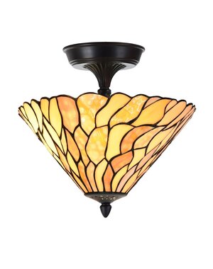 Art Deco Trade Tiffany Jade Ceiling Lamp -