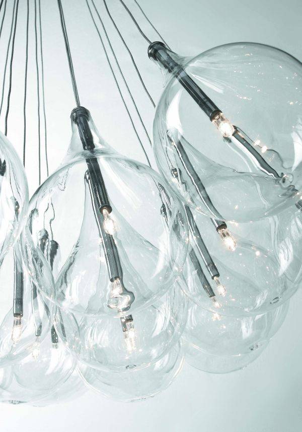 zij is Leidingen Aangenaam kennis te maken Hanglamp Led met heldere druppel glazen van merk Alma 19 lichts - Light  Collection