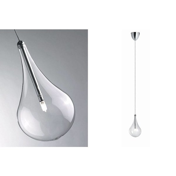 Wanten liefdadigheid Odysseus Hanglamp Drop 1 lichts van Alma heldere druppel van glas - Light Collection