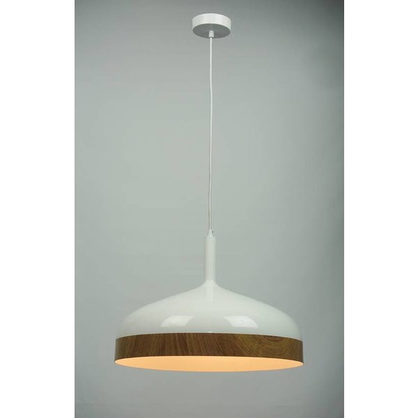 Licht &  Wonen Hanglamp Moondrop  met hout 45 cm