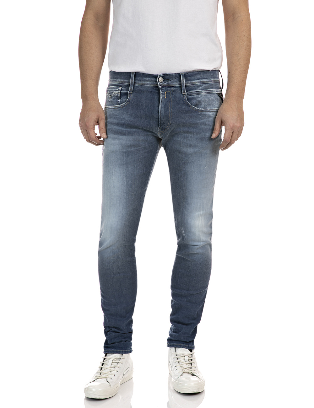 Nauwgezet dagboek Efficiënt REPLAY SLIM FIT HYPERFLEX RE-USED ANBASS JEANS - KING Jeans & Casuals