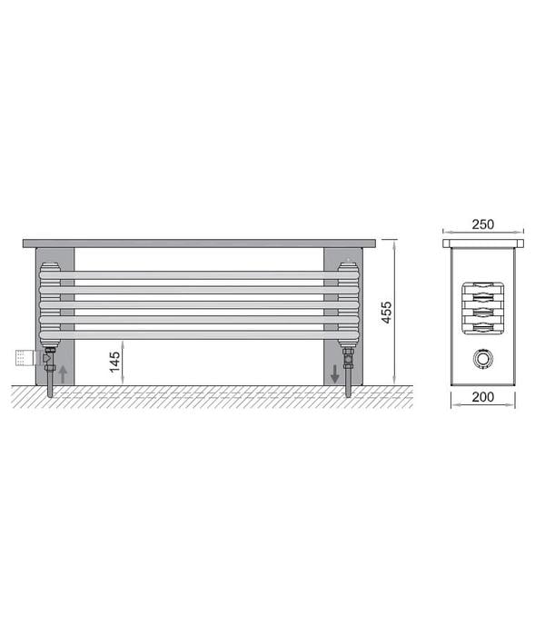 HOTHOT AQUA DESK - Kombination aus Sitzbank und Heizkörper