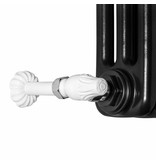 HOTHOT T047W - Manual straight radiator Old Style valve set - white