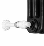 HOTHOT T044W - Manual corner radiator Old Style valve set - white