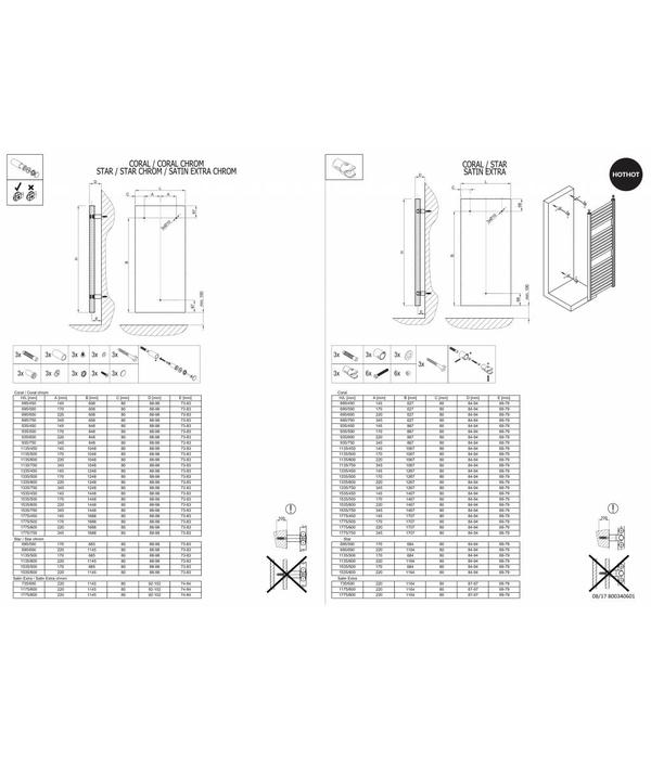 HOTHOT CORAL- Sèche-serviette - Radiateur électrique pour salle de bains