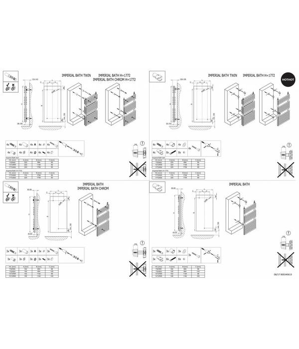 HOTHOT IMPERIAL BATH - Central heating Towel Radiator