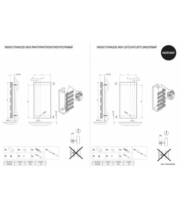 Radiateur Sèche-Serviettes à Eau Chaude en Inox Insigna