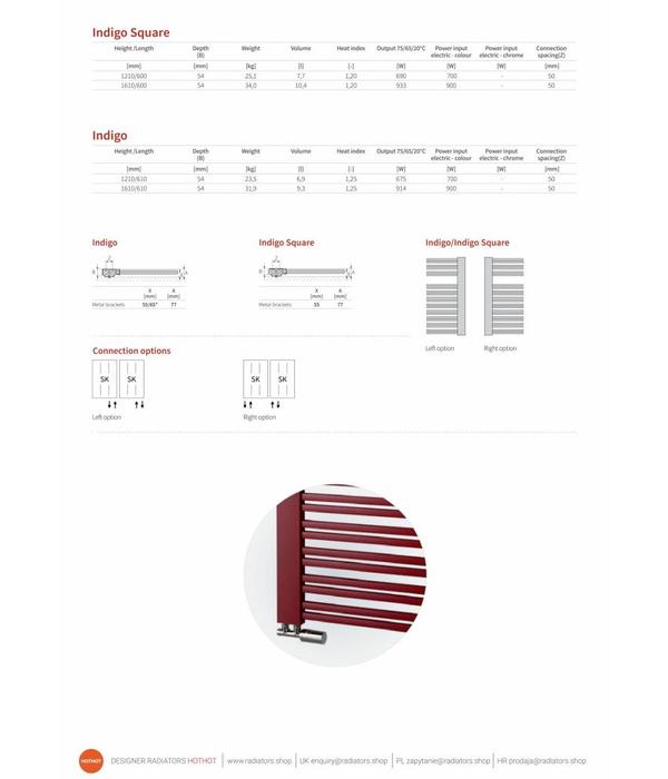 HOTHOT INDIGO - Heated Towel Rail