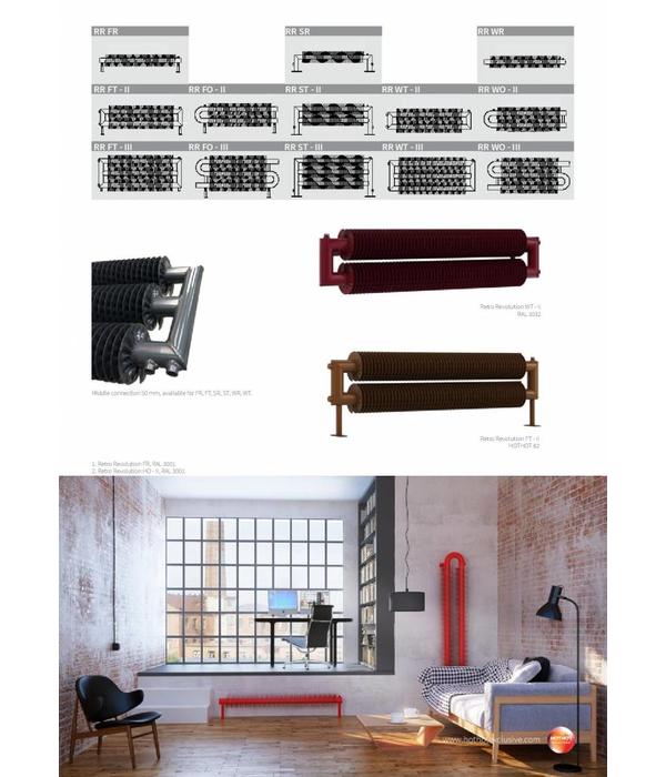 HOTHOT RETRO REVOLUTION FR - Horizontal retro style radiator