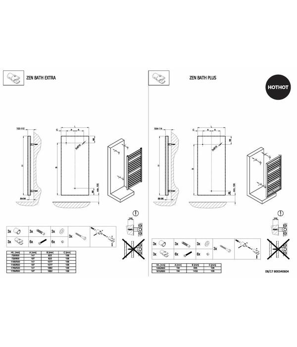 HOTHOT ZEN BATH EXTRA - Designer Towel Rails HOTHOT