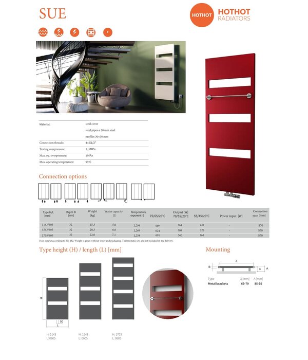 HOTHOT SUE | Heated Towel Rail Bathroom Radiator