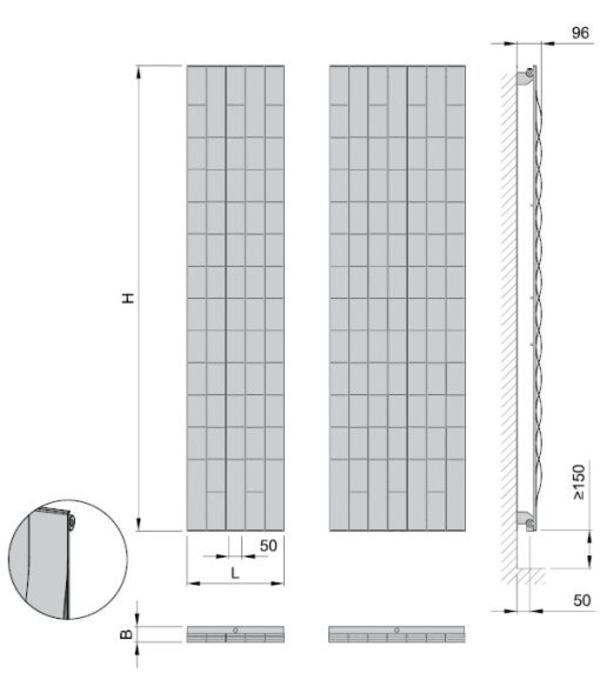 HOTHOT Waves - Radiateur design vertical