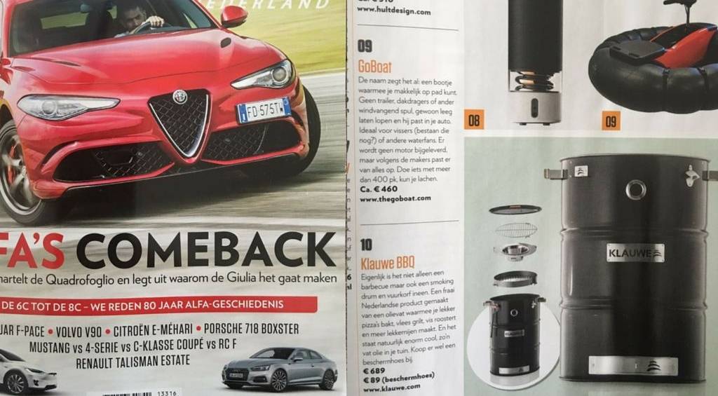 KLAUWE in TopGear Magazine Juli 2016