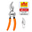 S. Kunde & Sohn Germany 2er Set - Schere + 1 Ersatzklinge - SKS 6 Tradition Orange/Klinge silber
