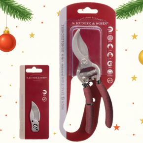 2er Set - Schere + 1 Ersatzklinge - SKS 6 Tradition Bordeaux/Klinge silber