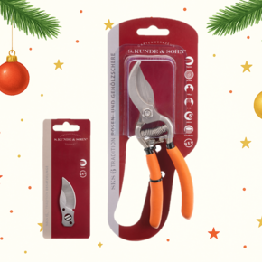 2er Set - Schere + 1 Ersatzklinge - SKS 6 Tradition Orange/Klinge silber