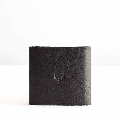 Capra Leather Slim Wallet Set - Black