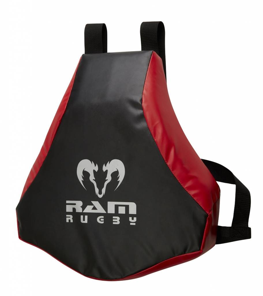 MAXSTRENGTH Bouclier De Frappe Rugby Pro – Mousse Haute Densité Rouge/Noir, Léger Et Flexible, Protection Épaules/Poitrine