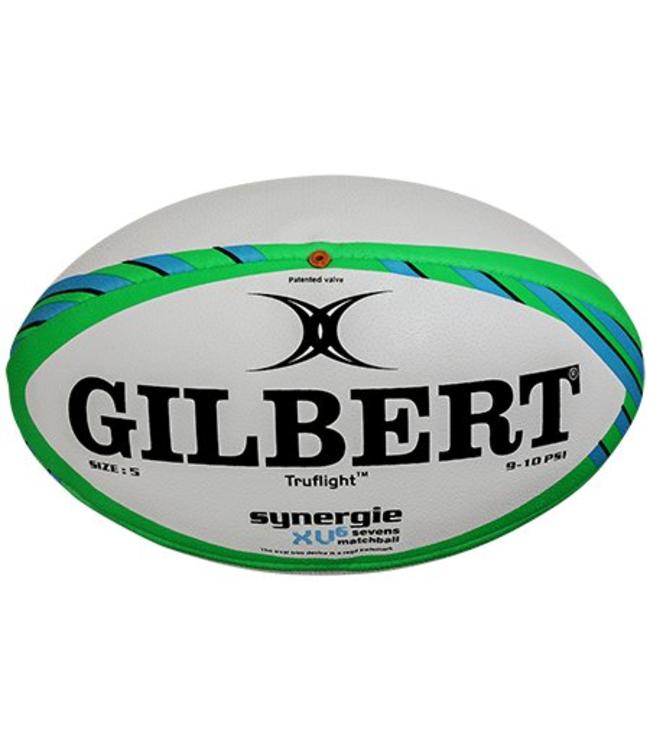 Gilbert Synergie XV-6 7S Rugby bal - XV6 Grip - Truflight Valve