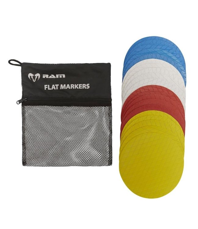 RAM Rugby Platte Markeerhoedjes - Trainingpylonen - 20 stuks