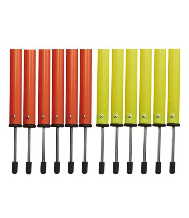 RAM Cricket Piquets d'entraînement - Marquer le terrain - 12 pièces dans un sac