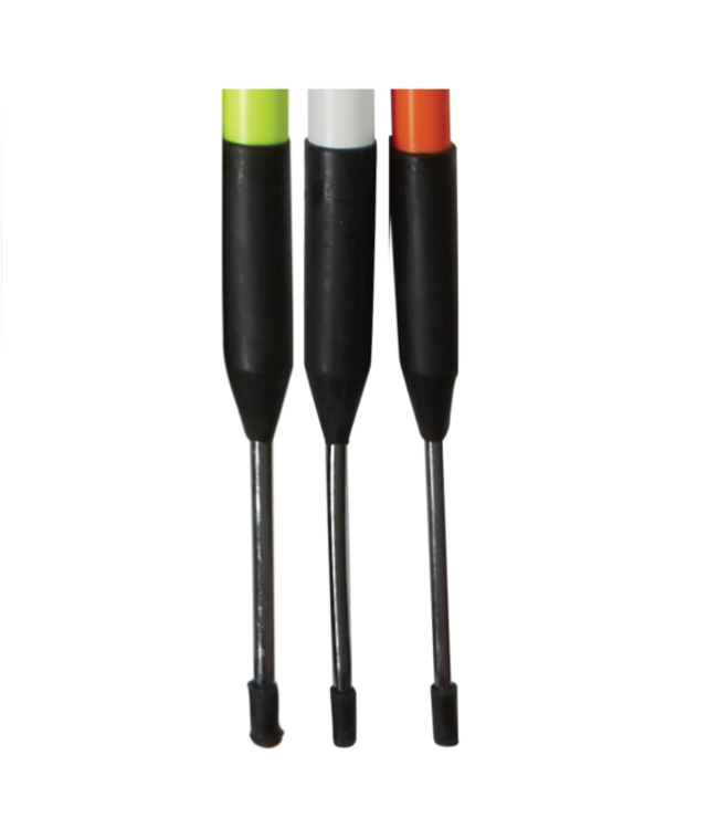 RAM Cricket Training/ Slalompalen  - 10 stuks met rubberen flexibele voet in draagtas