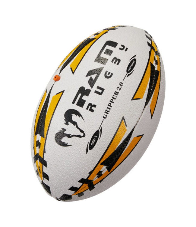 RAM Rugby 15x Pro Trainer Gripper 2.0 Ballon de rugby avec sac de transport