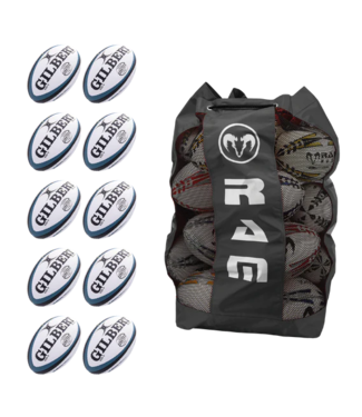 Gilbert Kinetics 10x Match ball bundle avec étui de transport