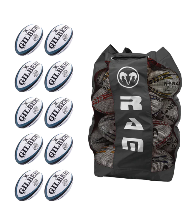 Gilbert Kinetics 10x Match ball bundle avec étui de transport