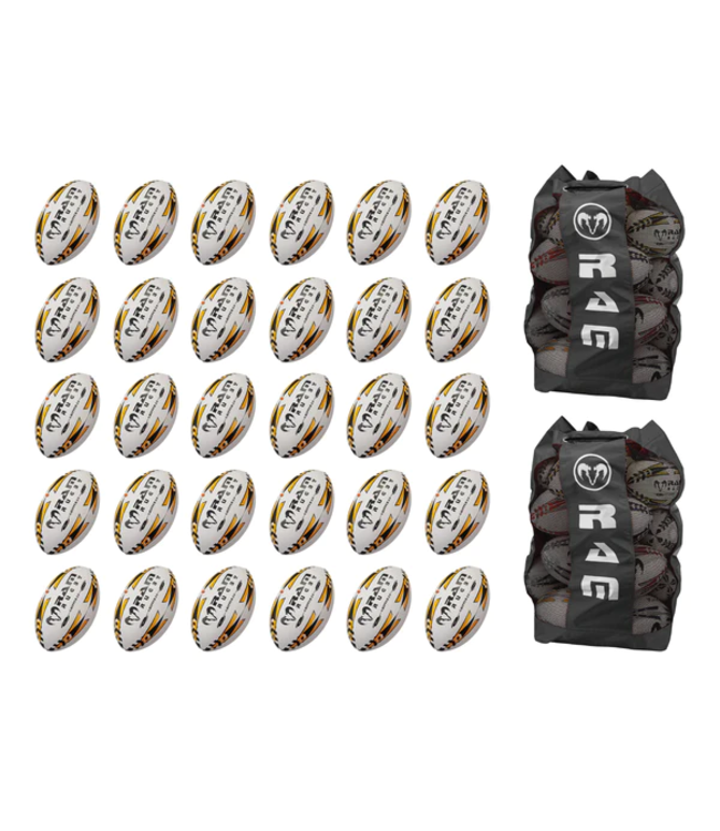 RAM Rugby Gripper 2.0 Pro Trainer Bal Bundel - 30 x ballen en 2x tas