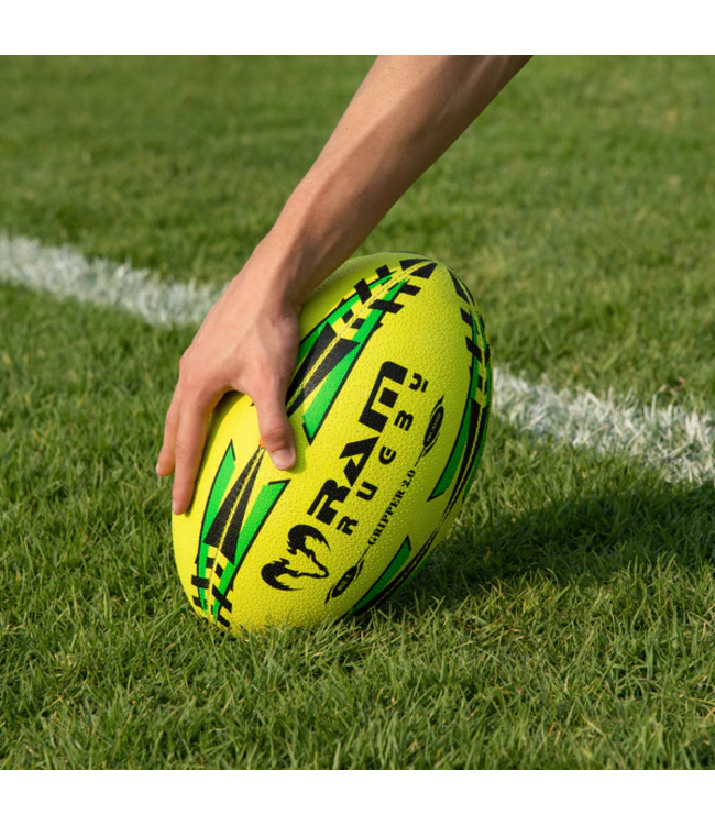 RAM Rugby Gripper 2.0 Pro Trainer Fluorine Ball Bundle – 30 x Bälle und 2 Beutel