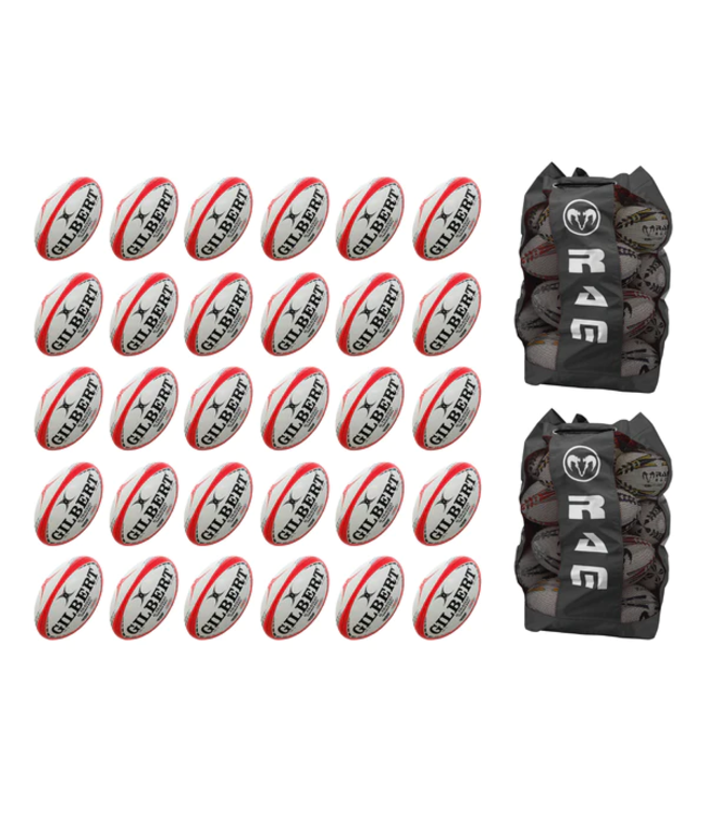 Gilbert G-TR4000 Trainer Ball Bundle - 30 x balles et 2 sacs