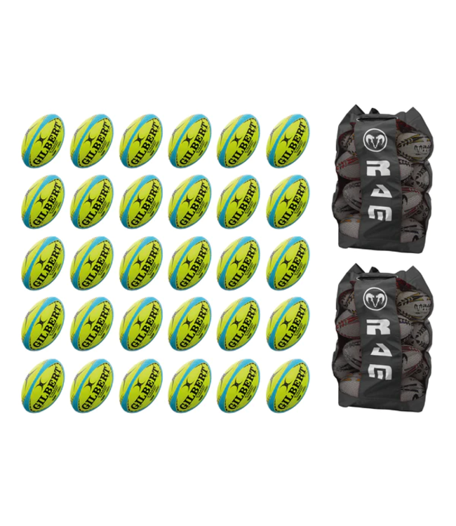 Gilbert G-TR4000 Trainer Ball Bundle – 30 x Bälle und 2 Beutel