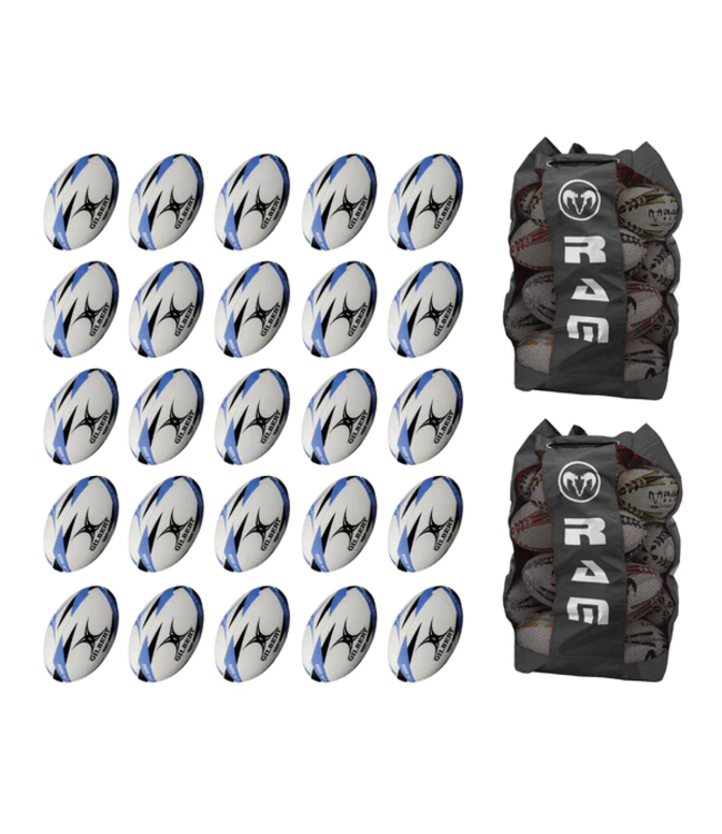 Gilbert G-TR3000 Trainer Ball Bundle - 25 x balles et 2 sacs