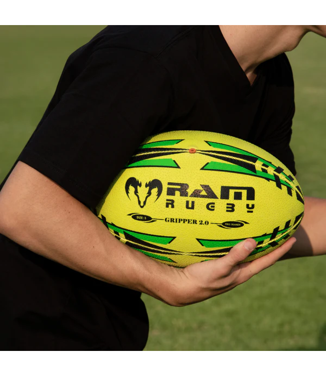 RAM Rugby Gripper FLUOR Pro 2.0 Training Rugbybal - FLUOR