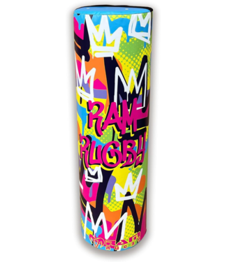 RAM Rugby Tackle Bag Graffiti Fun Design JUNIOR 10 kg – Qualité Club – Fabriqué au Royaume-Uni pour la durabilité – PVC de qualité industrielle et coutures triples – Équipement essentiel d'entraînement de rugby