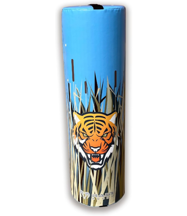 RAM Rugby Tiger Bag Fun Design JUNIOR 10 kg – Qualité Club – Fabriqué au Royaume-Uni pour la durabilité – PVC de qualité industrielle et coutures triples – Équipement essentiel d'entraînement de rugby