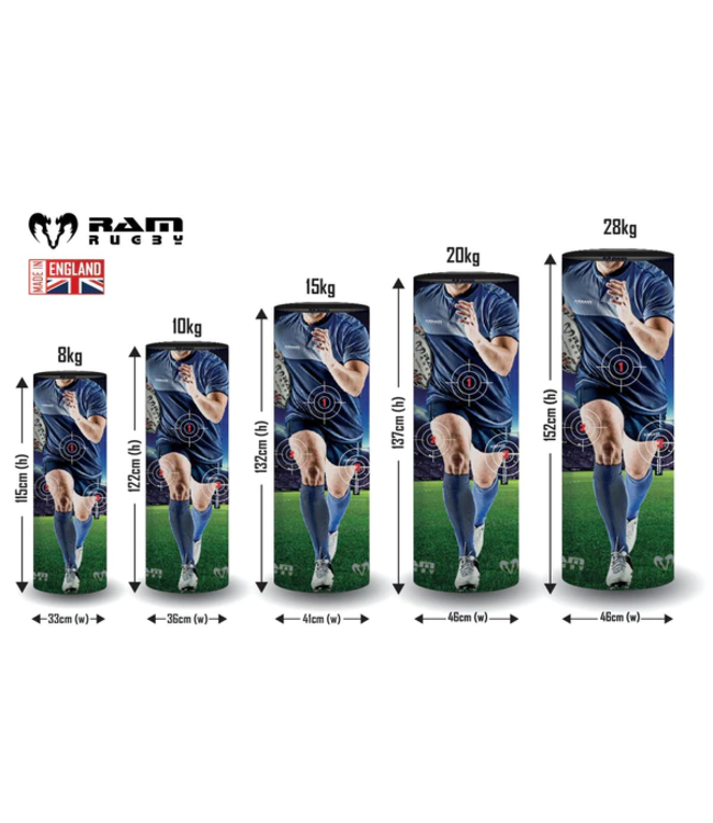 RAM Rugby Target Design  Tackle Bag – Fabriqué au Royaume-Uni pour la durabilité – PVC de qualité industrielle et coutures triples – Équipement essentiel de rugby