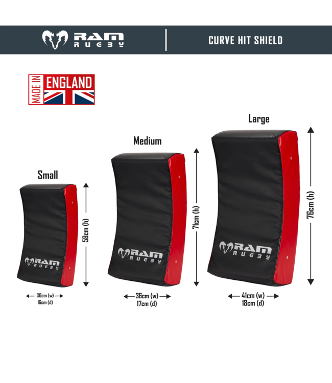 RAM Rugby Curved Hit Shield