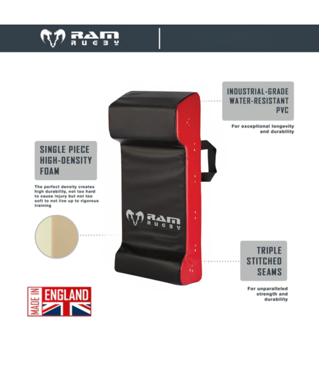 RAM Rugby Doppelkeil, double wedge Hit-Schild, Tackle Kissen - Jr. oder Sr.