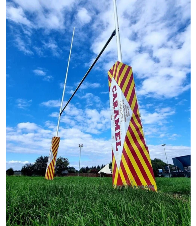 RAM Rugby Ensemble de protections de poteaux, de poteaux d'angle et de drapeaux d'angle - Impression numérique