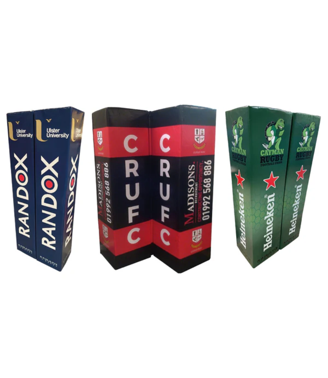 RAM Rugby Ensemble de protections de poteaux, de poteaux d'angle et de drapeaux d'angle - Impression numérique