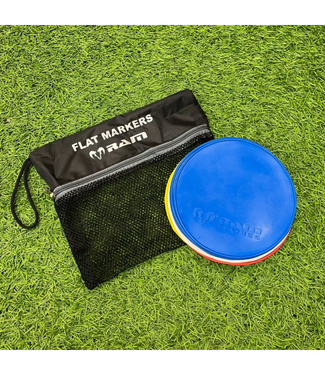 RAM Rugby Chapeaux de marquage plats - Pylônes d'entraînement - 20 pièces