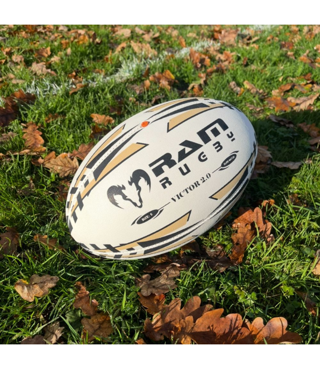 RAM Rugby Ballon de match Victor-Elite 2.0 - Improved inflight-valve - 3D grip