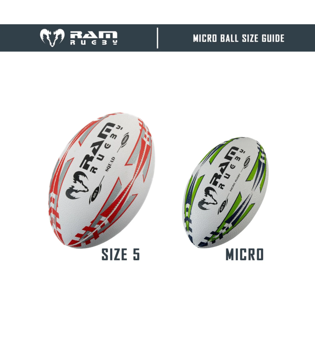 RAM Rugby Mikro-Trainingsball, Größe: 2.5