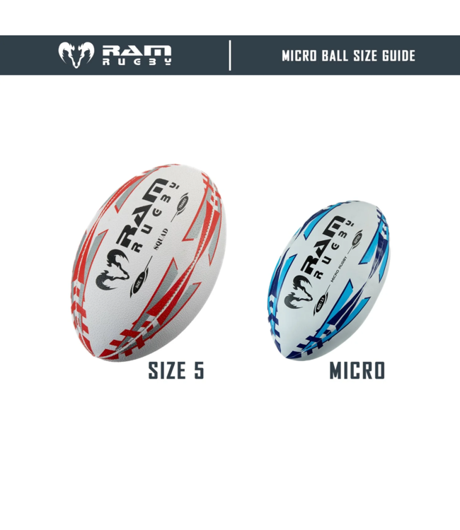 RAM Rugby Micro Softee Rugbyball (Größe 2,5)